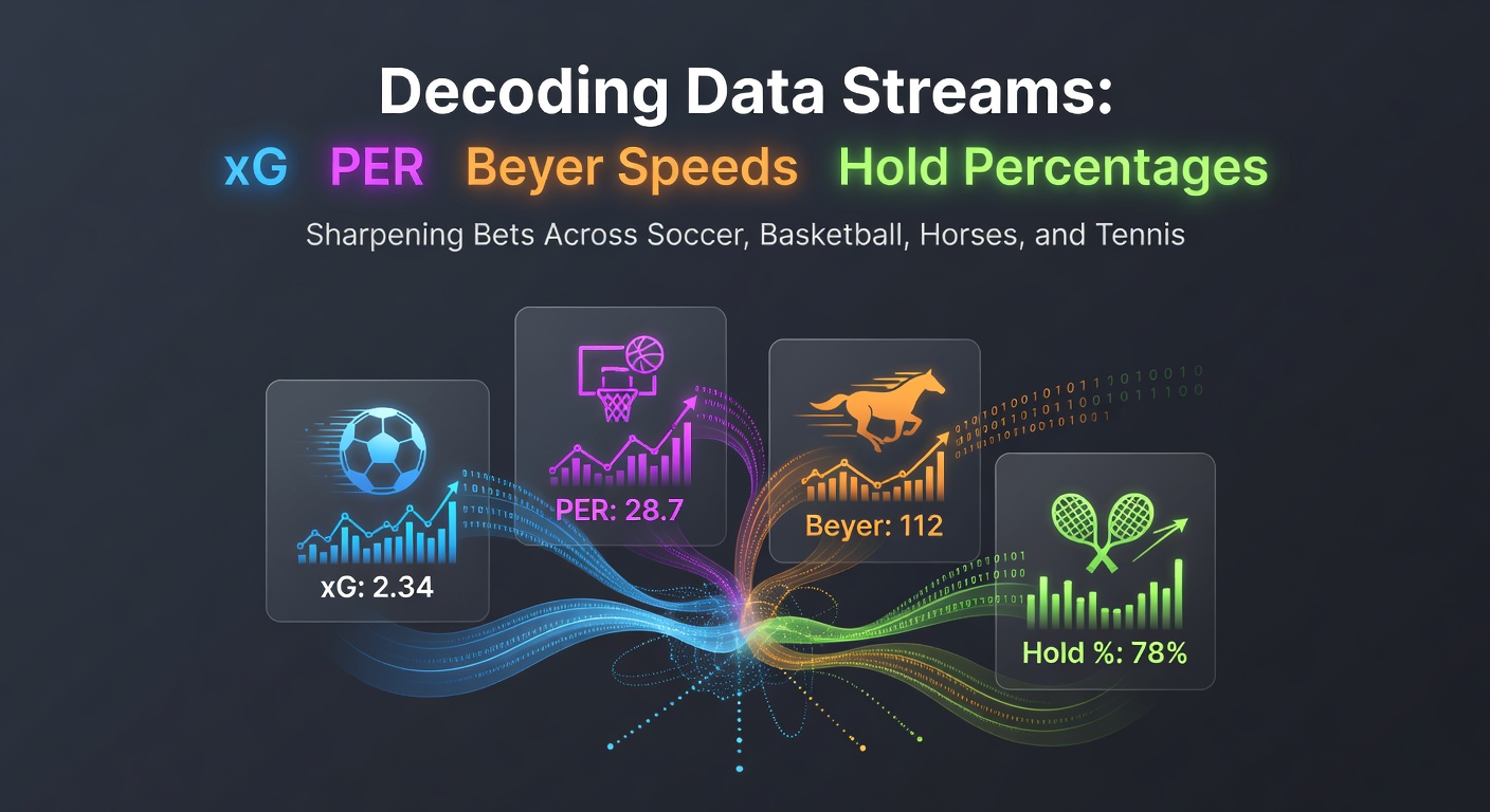 Dynamic dashboard displaying xG heatmaps, PER charts, Beyer speed graphs, and tennis hold percentage trends across multiple sports