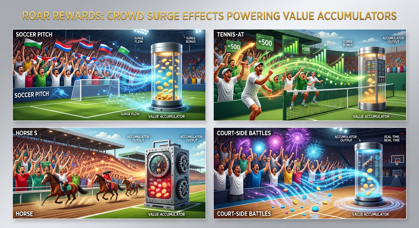 Vibrant soccer stadium packed with cheering fans creating a wall of sound during a crucial match moment
