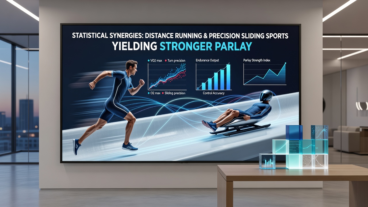 Data visualization charts comparing running split times with sliding sport accuracy metrics