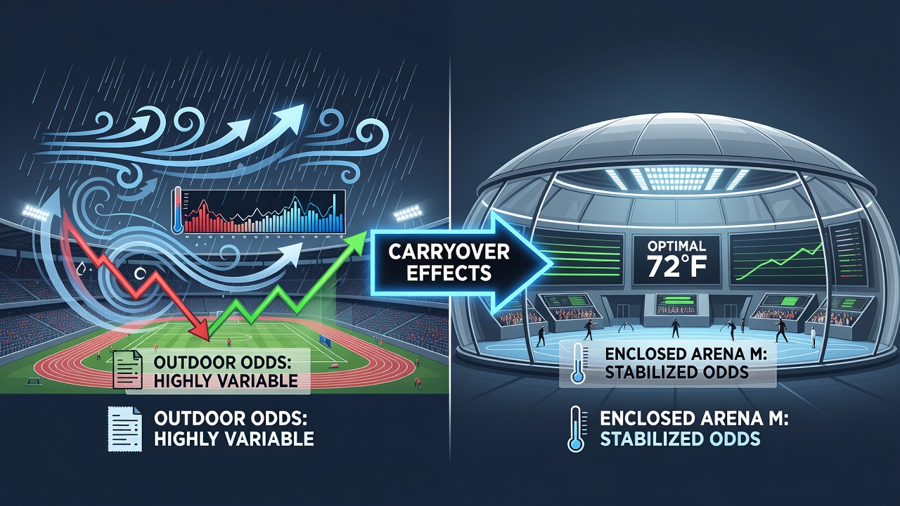 Indoor arena betting markets influenced by outdoor weather disruptions